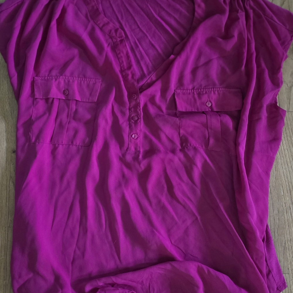 Terra & Sky Pink Sleeveless Polo Blouse